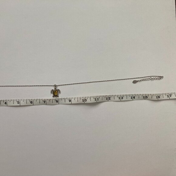 Turtle with Yellow Stone Necklace - Picture 3 of 3